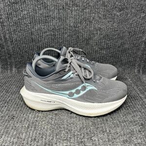 Saucony Triumph 21 Gray Aqua Athletic Running Shoes Women’s 8.5 S10881-11